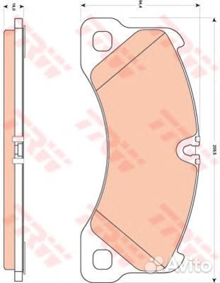 Колодки тормозные дисковые перед GDB1774 TRW