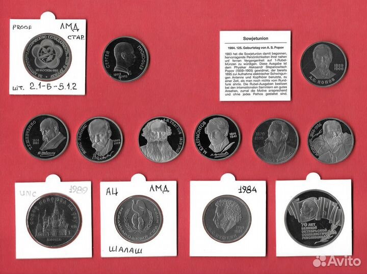 Юбилейные монеты СССР