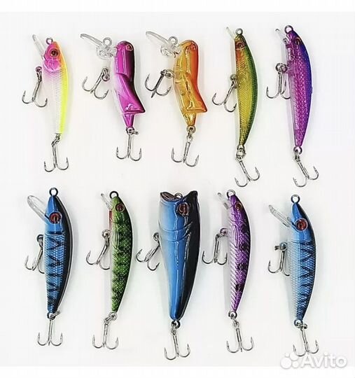 30 шт блесны и воблеры