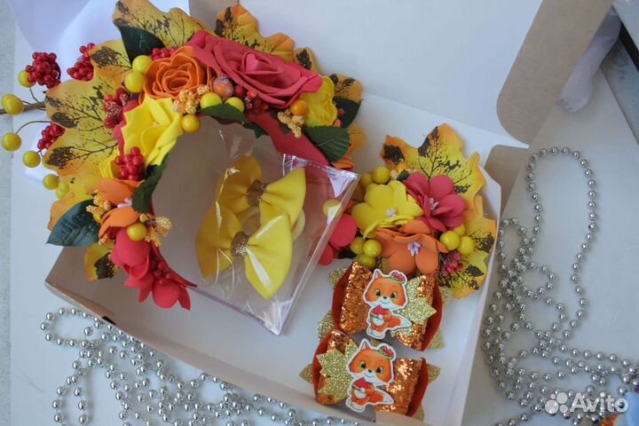 Ободок для волос, бантики