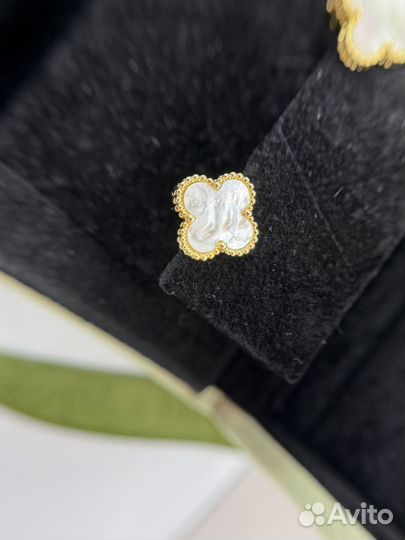 Шикарные серьги Van cleef перламутр