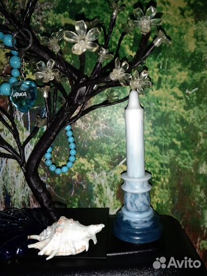 Свеча под мрамор Подсвечник