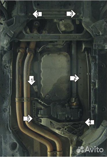 Защита Кпп-Рк Сталь-2мм BMW -3 (e90) 2008-2011г