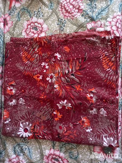 Отрезы ткани ссср.Шелк.Ситец