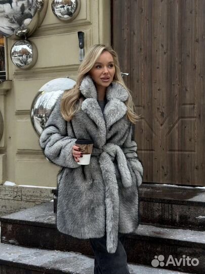 Экошуба под песца зимняя 46. 48