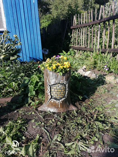 Вазон уличный из арт-бетона № 1 Кашпо для цветов