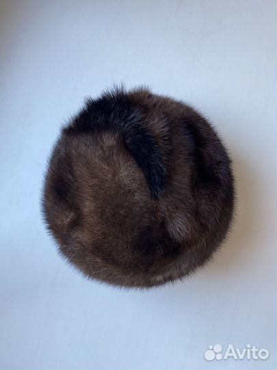 Берет, норка, размер 55-56