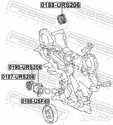 Ролик обводной приводного ремня 0188USF40 Febest