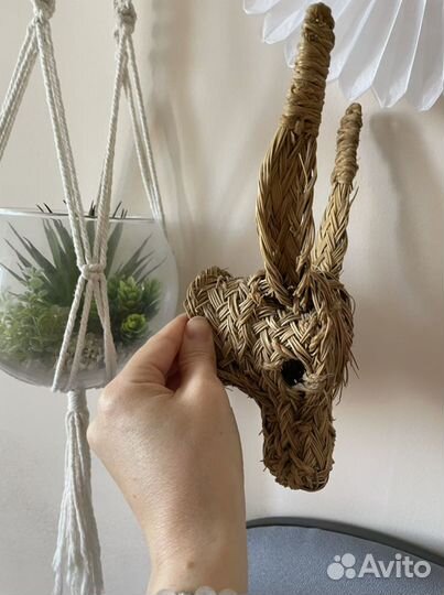 Голова осла солома чучело
