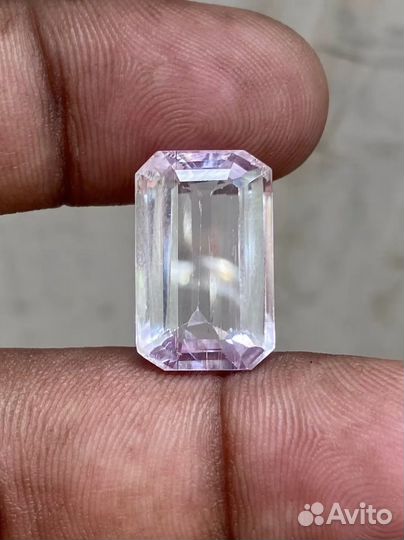 Кунцит натуральный 13.27 карат розовый сертификат