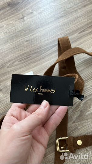 Ремень женский натуральная замша Италия