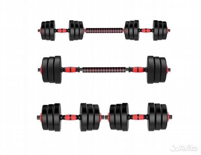 Гантели 19 кг + гриф для штанги