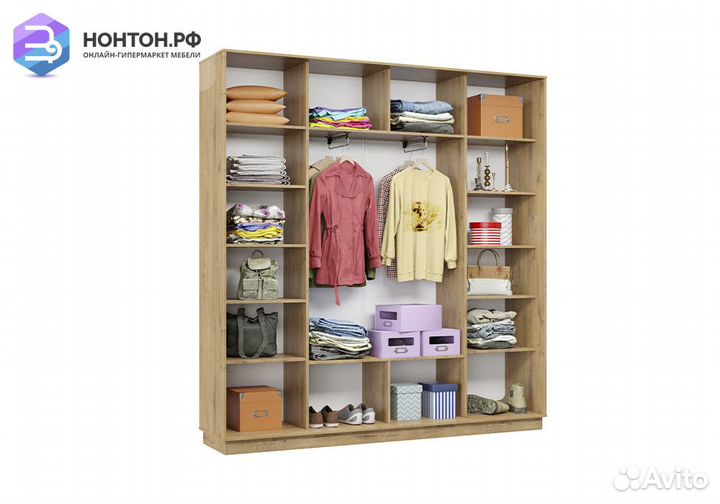 Шкаф-купе трёхдверный Фет бунратти