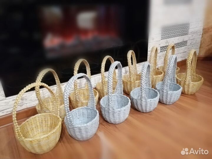 Корзинки из бумажной лозы