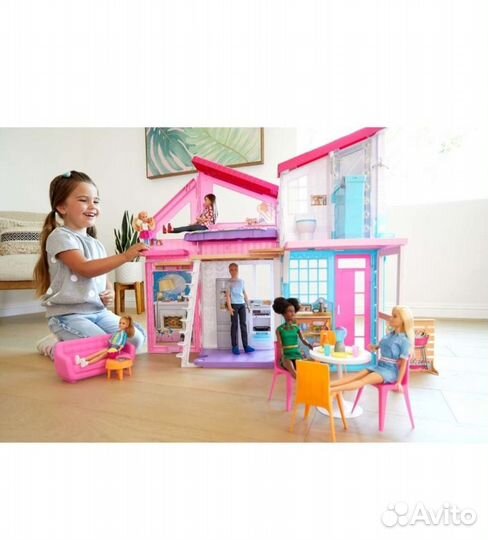 Кукольный домик для барби с мебелью