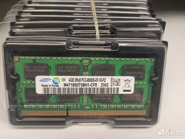 Новая память Samsung DDR3 4gb PC3-8500S 1066