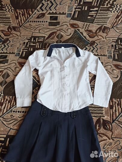 Школьная форма для девочки 116 122 синяя