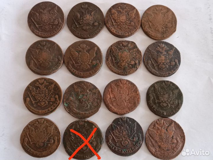 Медные монеты Российской империи 1757-1791 г.г