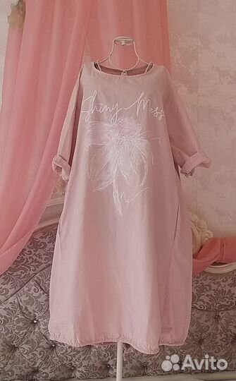 Италия.Платье бохо.Хлопок.46-50