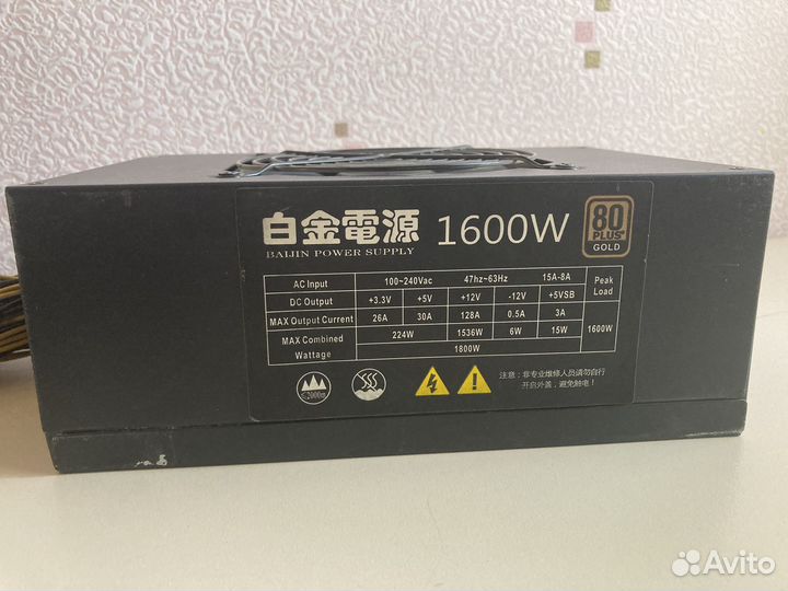 Блок питания 1600w