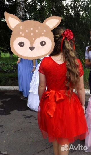 Платье, размер 42-44, красное