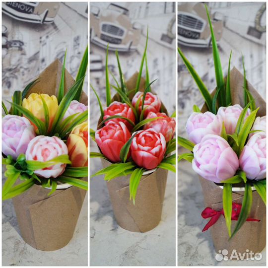 Букет из мыла ручной работы