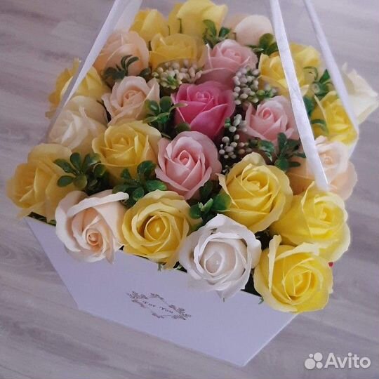 Подарок букет из мыла