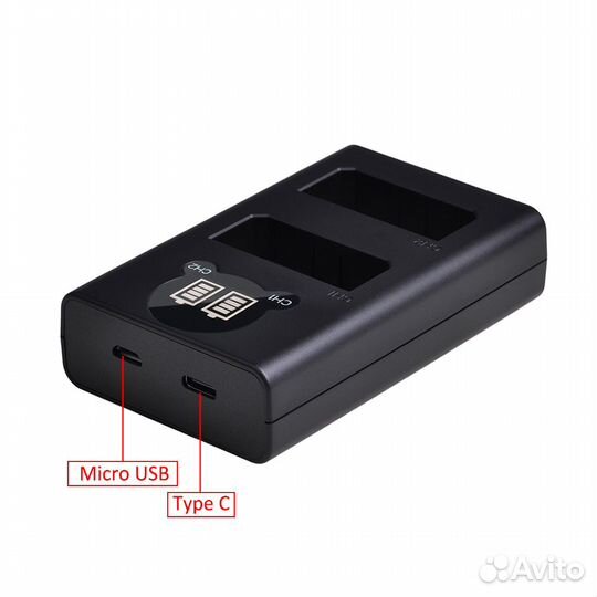 Двойное зарядное устройство для Canon LP-E5