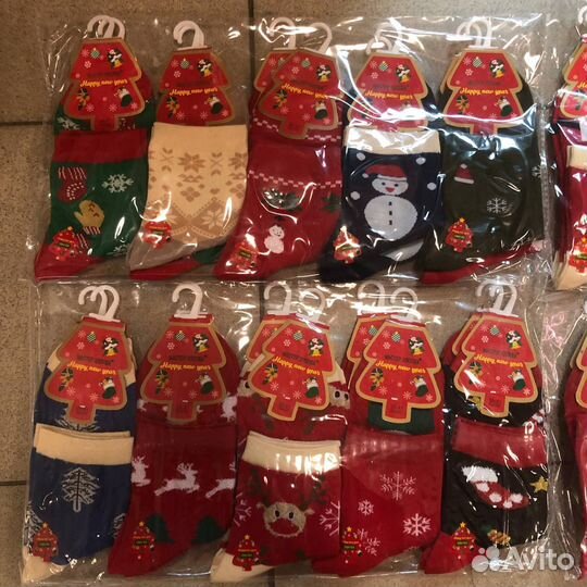 Новогодние носки женские и мужские
