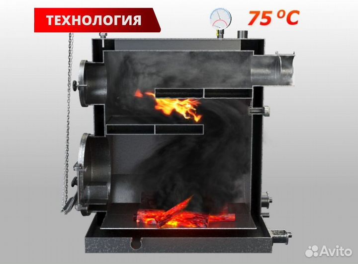 Котел отопительный длительного горения