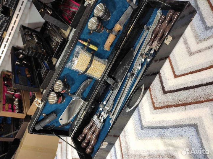 Шашлычный набор для пикника в чемодане