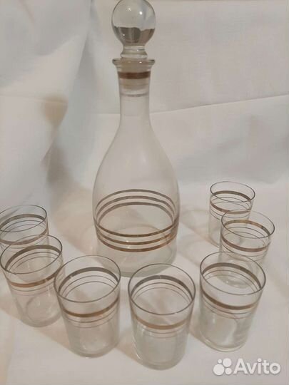 Графин с рюмками, фужеры