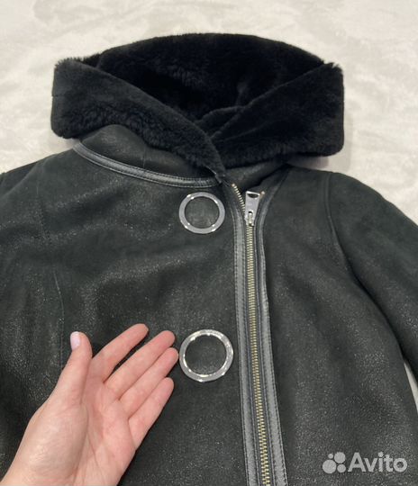 Длинная дубленка натуральная 42 - 44 размер