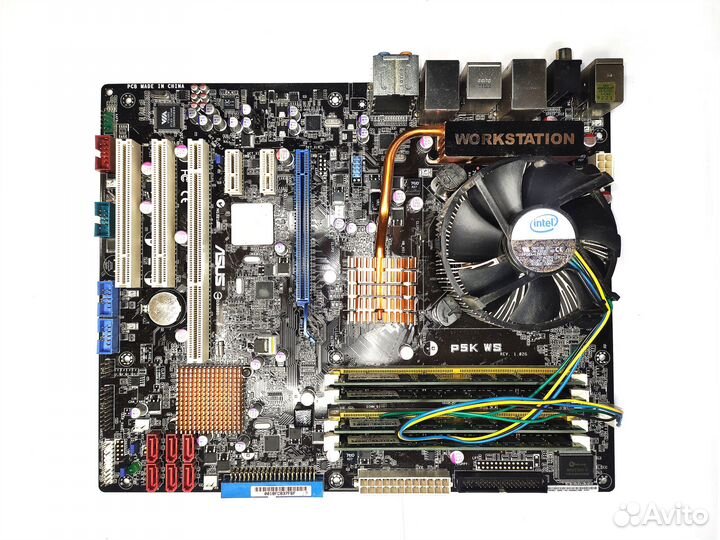 Материнская плата P5K с процессором и озу