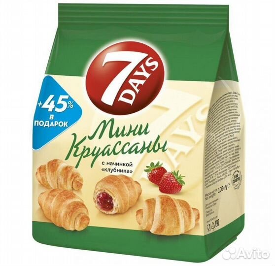Круассан 7 Дейс (7Days) Мини Клубника 105г