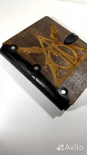 Блокнот с деревянной обложкой