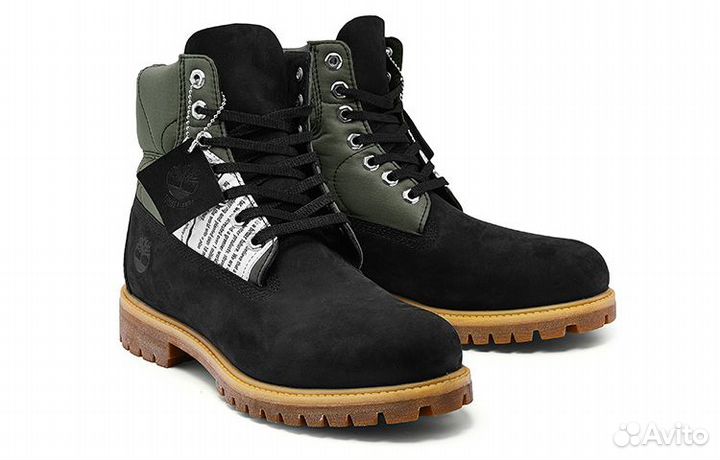 Timberland premium Outdoor Boots Men Black/Green (40)