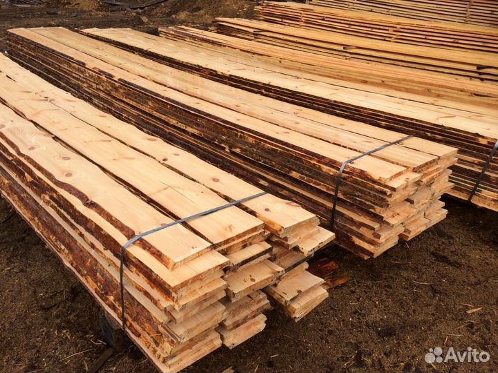 Доска необрезная декоративная строганая