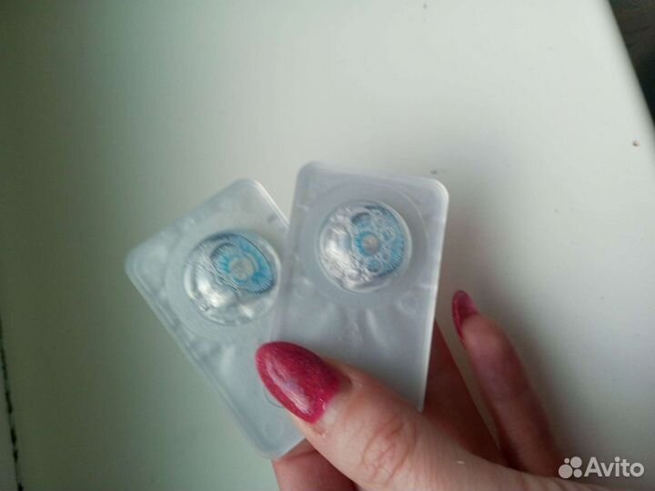 Линзы голубые