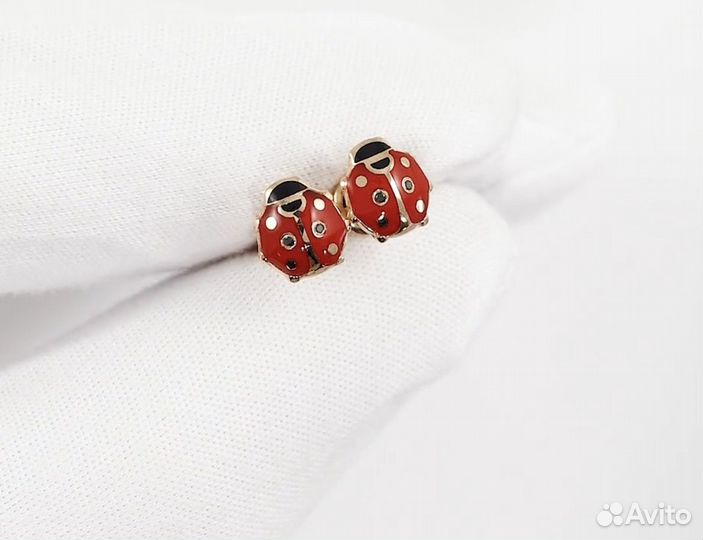 Золотые серьги детские