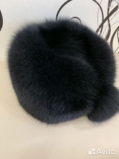 Шапка женская мех песец