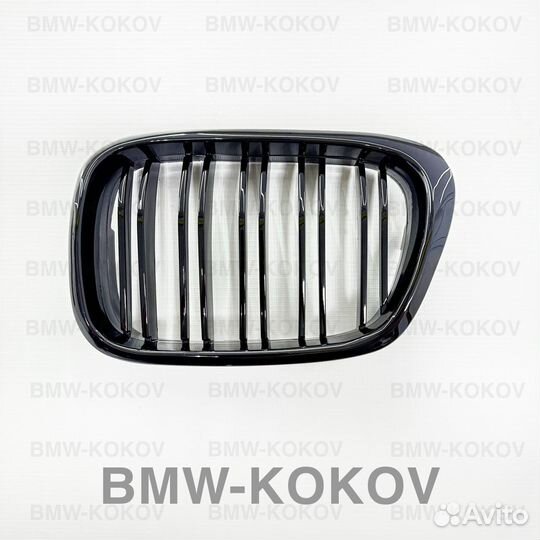 Решетки радиатора черный глянец на BMW E39