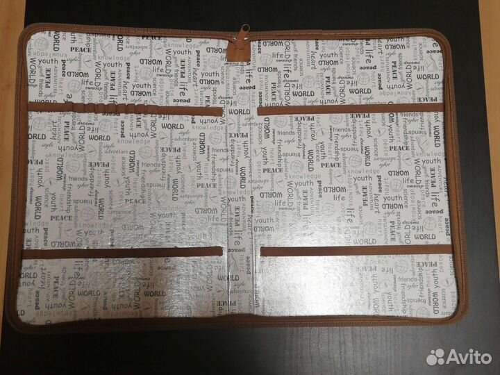 Папка с ручкой на молнии школьная