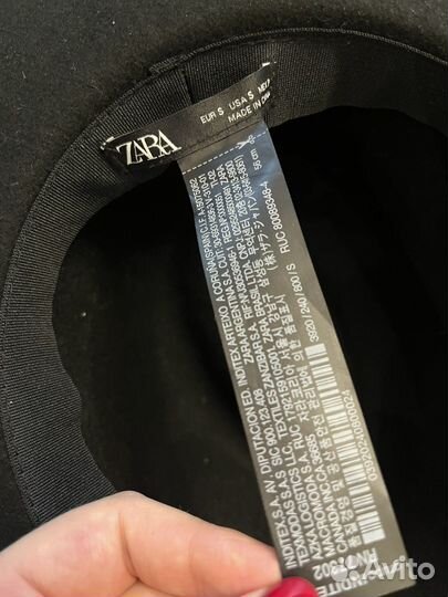 Шляпа zara шерсть 100 процентов