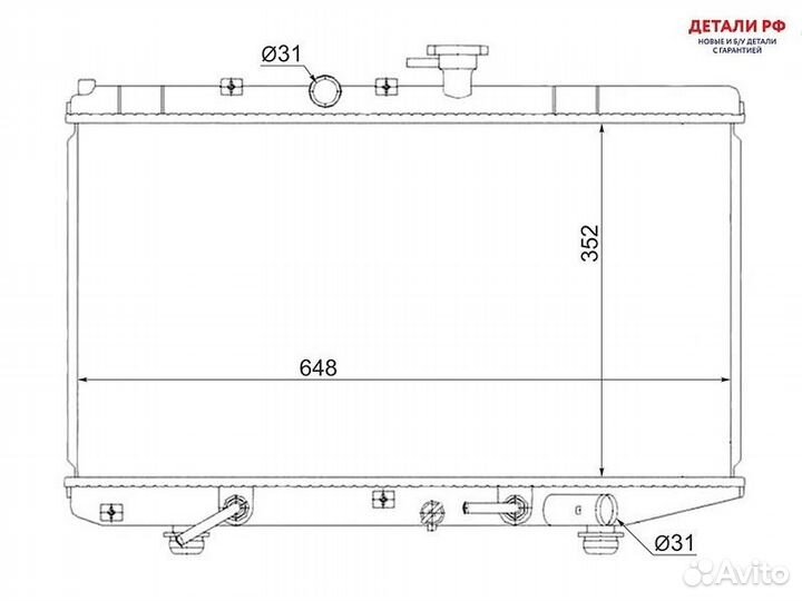 Радиатор Kia Rio 00-05 KI0004 SAT