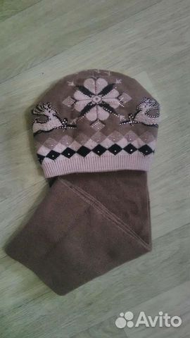 Комплект шапка, шарф