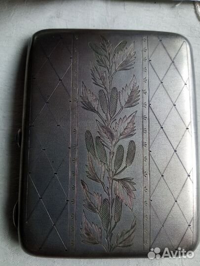 Портсигар серебряный