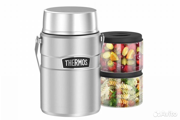 Термос thermos SK3030MS 1,2L(2 контейнера) для еды