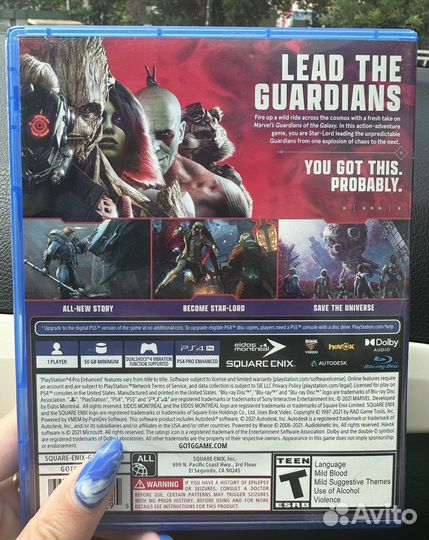 Игра для ps4 Стражи Галактики