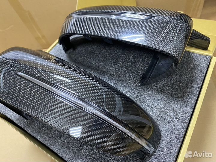 Накладки зеркал на BMW G20 М5 стиль сухой карбон